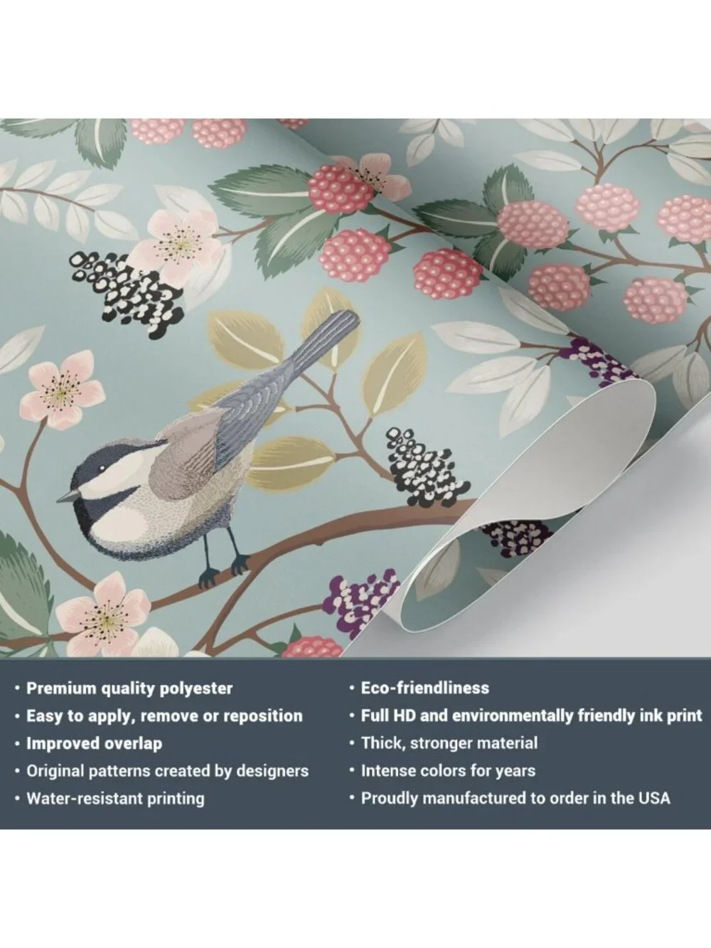 Large Removable Wall Mural - Fall Forest Stream Wallpaper, Self-Adhesive 66x96